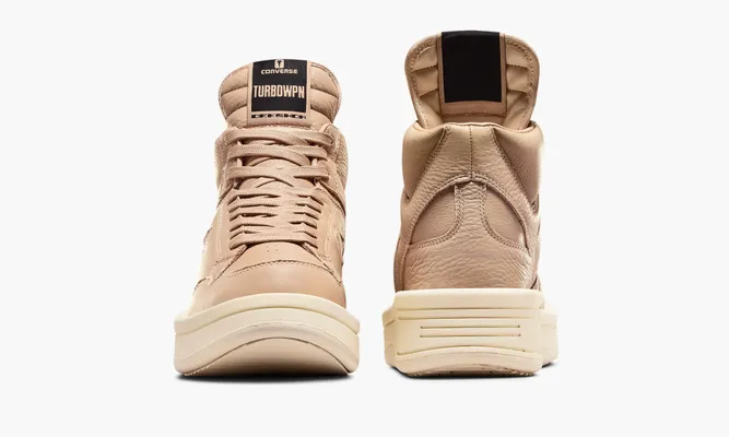 Кроссовки Rick Owens X Converse Turbowpn Mid «Cave» бежевый