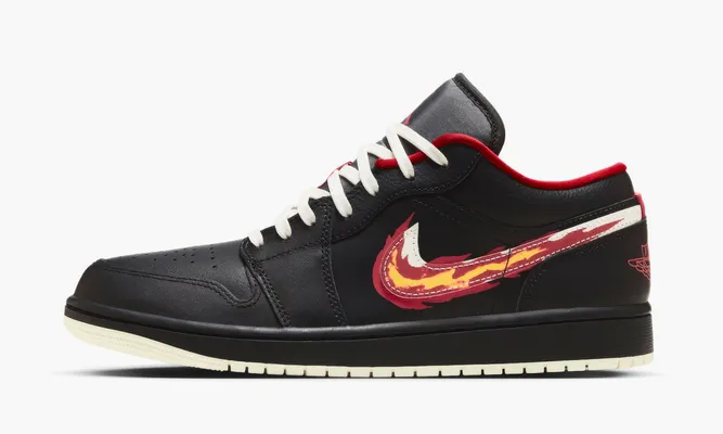 Кроссовки Air Jordan 1 Low «Born To Fly» черный