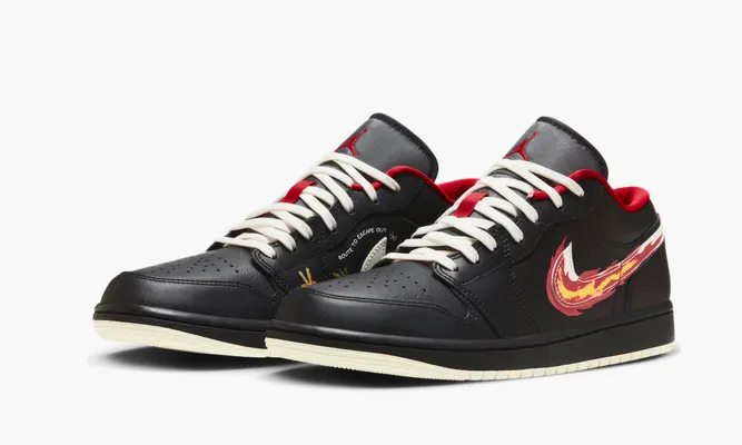 Кроссовки Air Jordan 1 Low «Born To Fly» черный