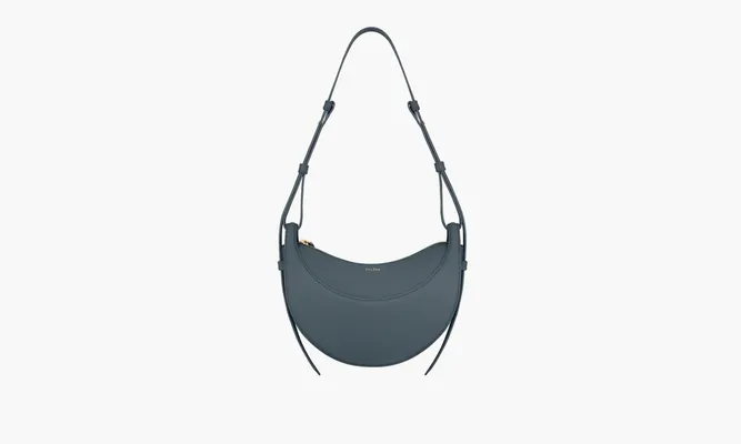 Сумки Polene Numero Dix «Textured Midnight Blue» синий