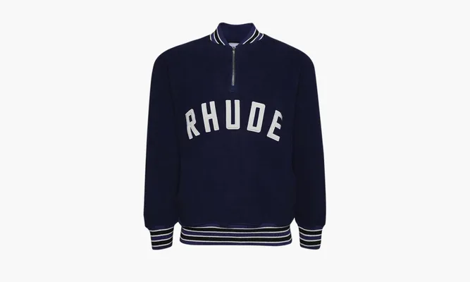 Одежда RHUDE Quarter Zip Varsity Jacket «Midnight Blue» синий
