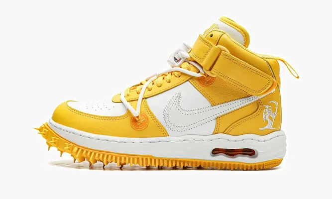 Кроссовки Air Force 1 Mid «Off-White - Varsity Maize» желтый,белый