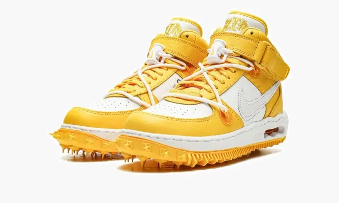 Кроссовки Air Force 1 Mid «Off-White - Varsity Maize» желтый,белый