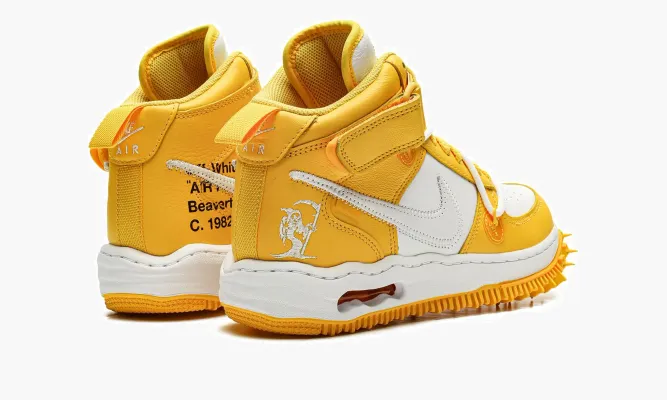 Кроссовки Air Force 1 Mid «Off-White - Varsity Maize» желтый,белый