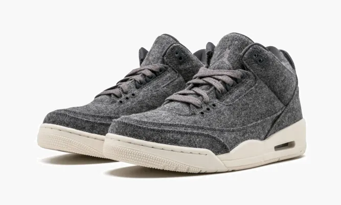 Кроссовки Air Jordan 3 Retro Wool «Wool» серый