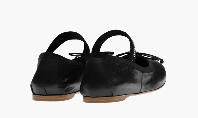 Обувь Miu Miu Satin Ballerinas «Dark» черный