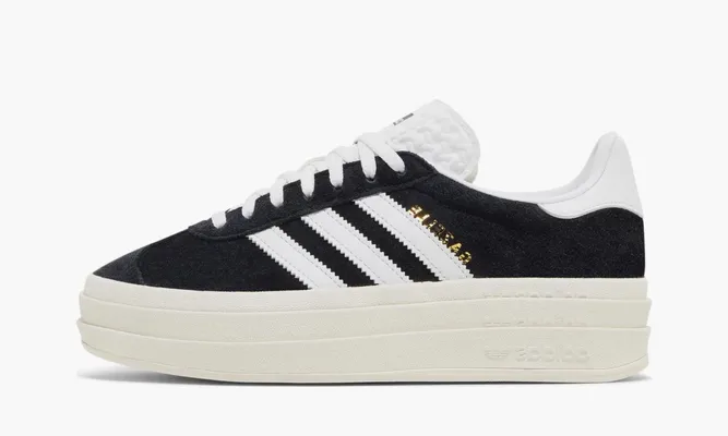 Кроссовки Adidas Wmns Gazelle Bold «Black White» черный