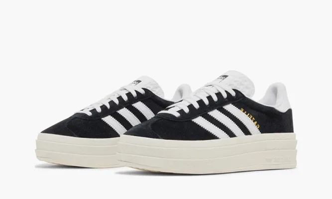 Кроссовки Adidas Wmns Gazelle Bold «Black White» черный