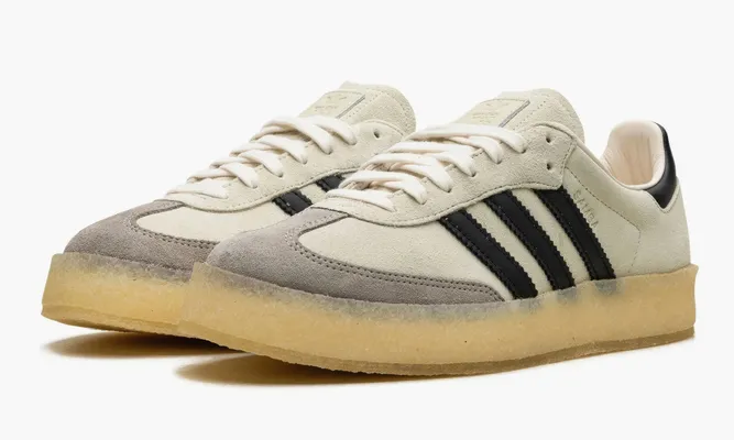 Кроссовки Adidas Clarks 8th Street Samba «Ronnie Fieg Kithmas White Black» бежевый