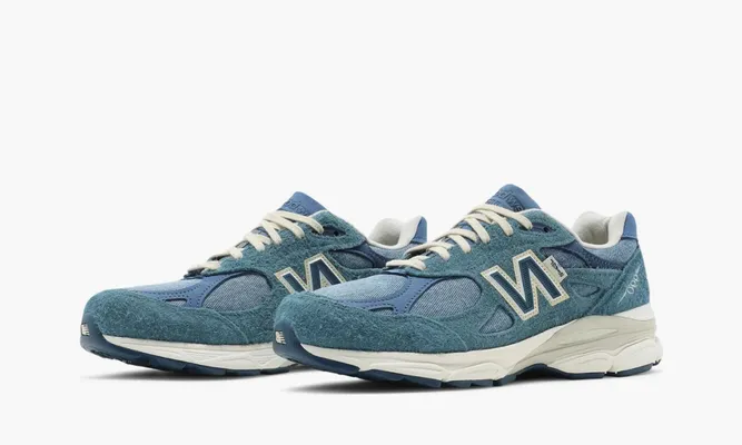 Кроссовки Levi's x New Balance 990v3 Made In USA «Mallard Blue» lightBlue