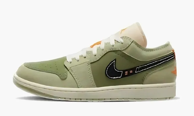 Кроссовки Air Jordan 1 Low SE «Craft Light Olive» зеленый