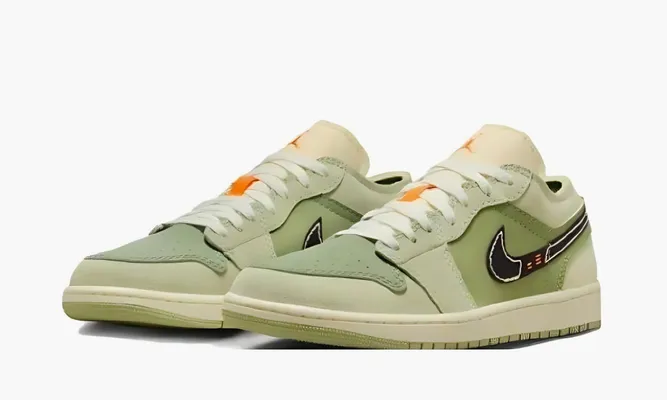 Кроссовки Air Jordan 1 Low SE «Craft Light Olive» зеленый