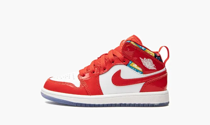 Для самых маленьких Air Jordan 1 Mid SE PS «Barcelona Sweater» красный