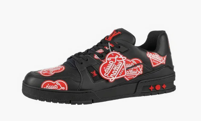 Кроссовки Nigo X Louis Vuitton Trainer «Black - Heart» черный