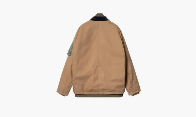 Одежда Sacai X Carhartt WIP FW23 Jacket «Brown» коричневый