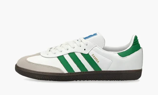 Кроссовки Adidas Samba OG Footwear «White Green» зеленый