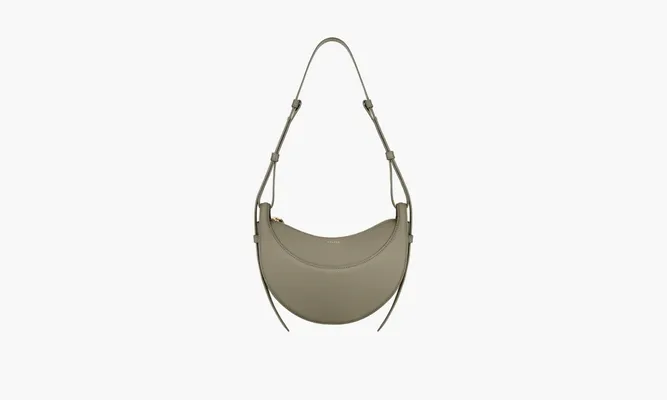 Сумки Polene Numero Dix «Textured Olive» зеленый