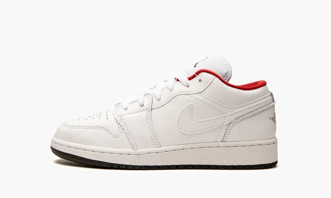 Кроссовки Air Jordan 1 Low GS «White / Red» белый