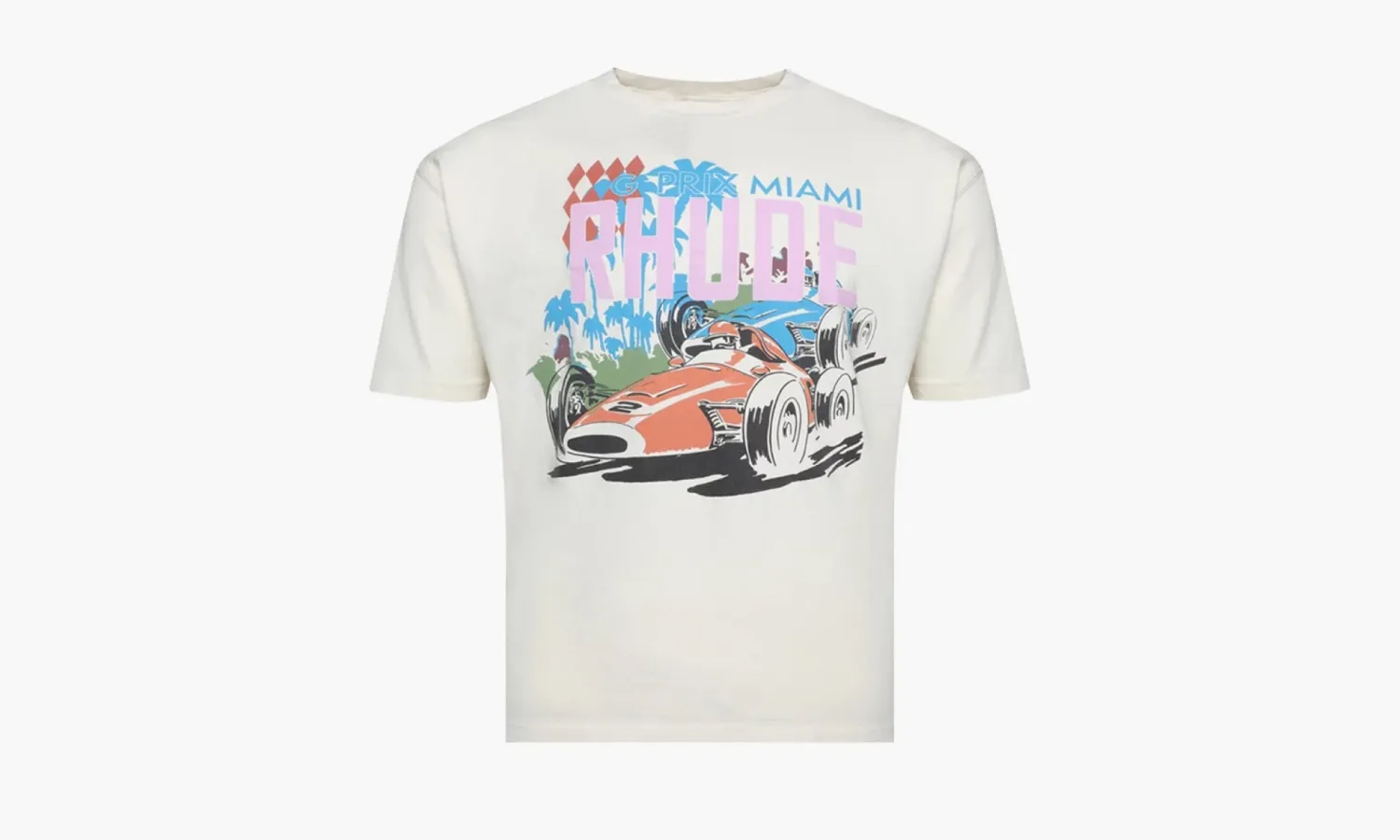 RHUDE Miami Gp Tee «Vintage White»