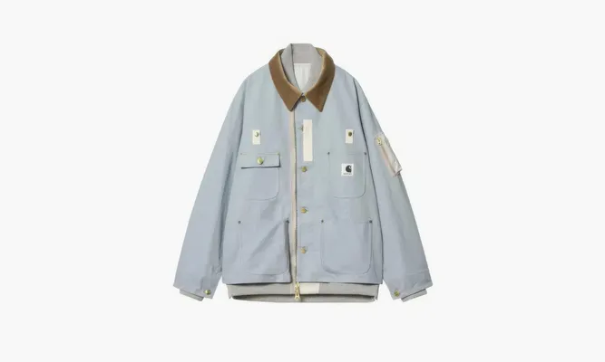 Одежда Sacai X Carhartt WIP FW23 Jacket «Blue» lightBlue