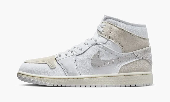 Кроссовки Air Jordan 1 Mid SE Craft «Tech Grey» бежевый