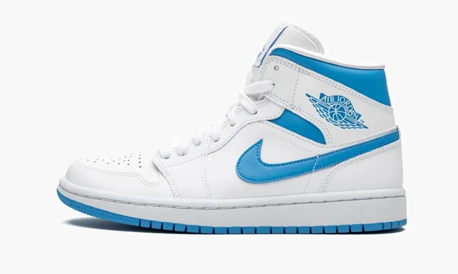 Кроссовки Air Jordan 1 Mid WMNS «Unc» белый