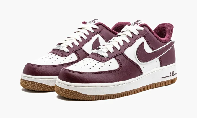 Кроссовки Air Force 1 Low «College Pack - Night Maroon» бордовый,белый