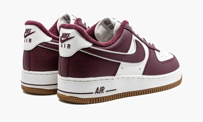 Кроссовки Air Force 1 Low «College Pack - Night Maroon» бордовый,белый