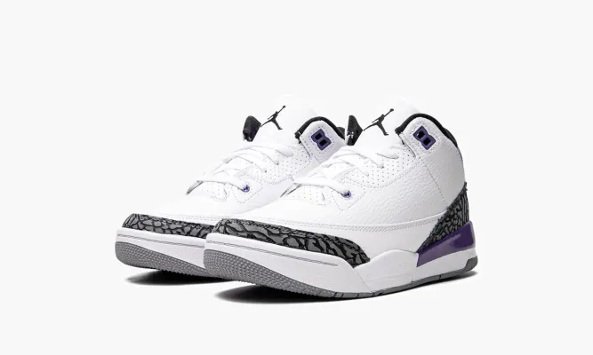 Для самых маленьких Air Jordan 3 Retro PS «Dark Iris» белый