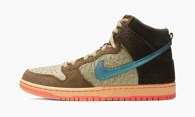 Кроссовки Nike SB Dunk High «Concepts Mallard / Turdunken Special Packaging» коричневый