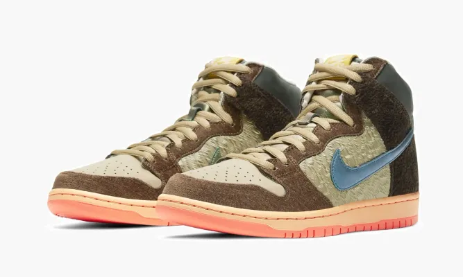 Кроссовки Nike SB Dunk High «Concepts Mallard / Turdunken Special Packaging» коричневый