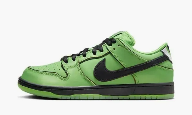 Кроссовки Nike Dunk Low «The Powerpuff Girls Buttercup» зеленый