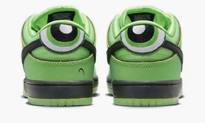 Кроссовки Nike Dunk Low «The Powerpuff Girls Buttercup» зеленый