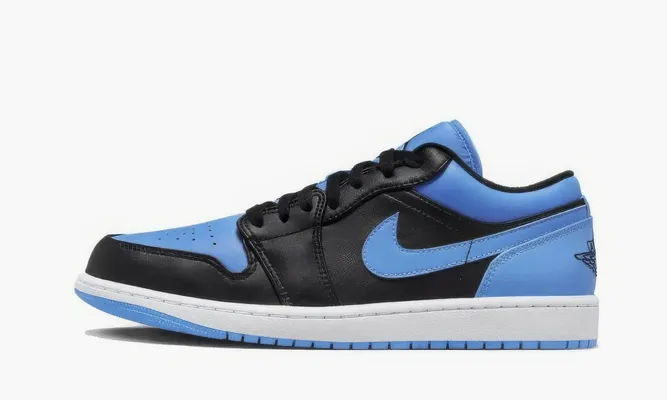 Кроссовки Nike Air Jordan 1 Low «Black University Blue» lightBlue