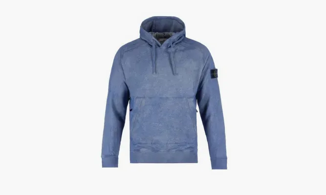 Одежда Stone Island Off-dye Hoodie «Blue» lightBlue