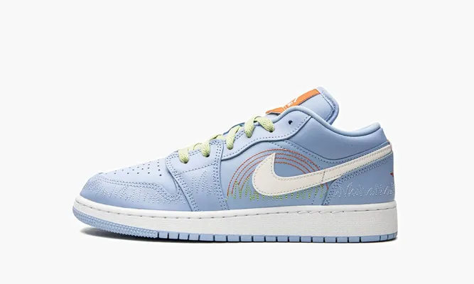 Кроссовки Air Jordan 1 GS «Blue Stitch» синий