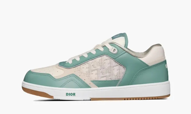 Кроссовки Dior B27 Low «Oblique - Turquoise» зеленый
