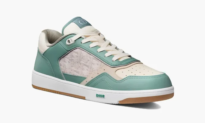 Кроссовки Dior B27 Low «Oblique - Turquoise» зеленый