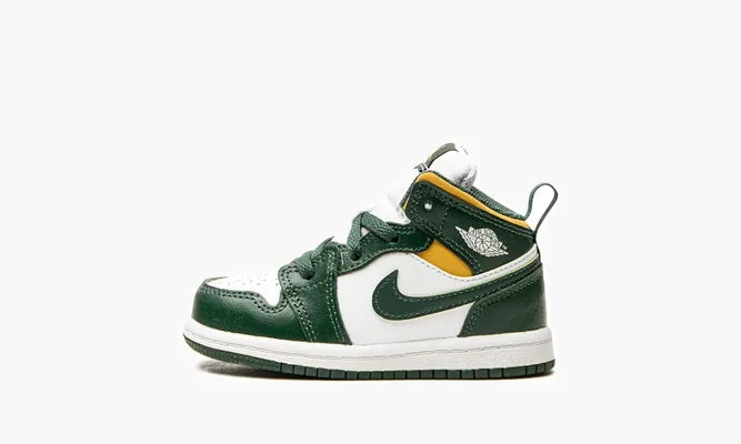 Для самых маленьких Air Jordan 1 Mid TD «Sonics Toddler Mid» зеленый