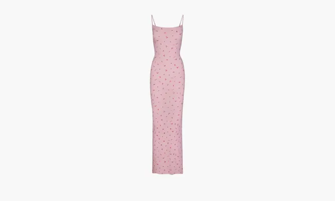 Одежда SKIMS Soft Lounge Long Slip Dress «Pink» розовый