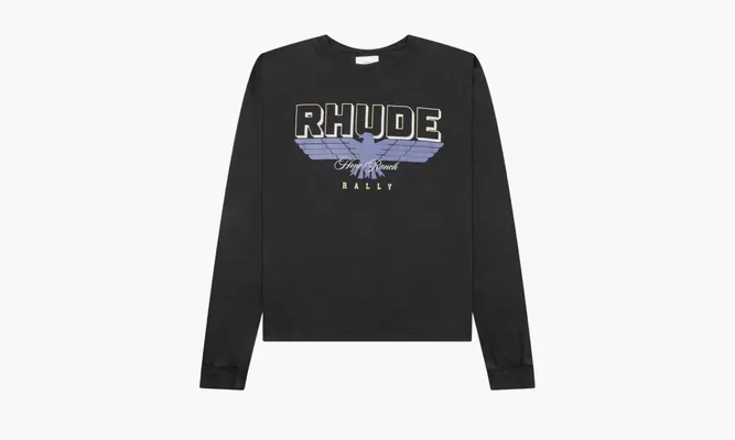 Одежда RHUDE Hope Ranch Long-sleeve Tee «Vintage Black» черный