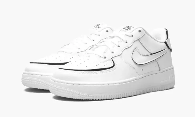 Кроссовки Air Force 1/1 GS «White / Black» белый