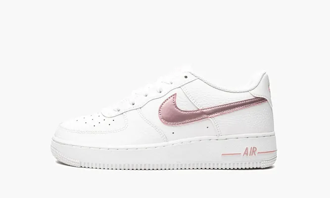 Кроссовки Air Force 1 GS «White/Pink Glaze» белый