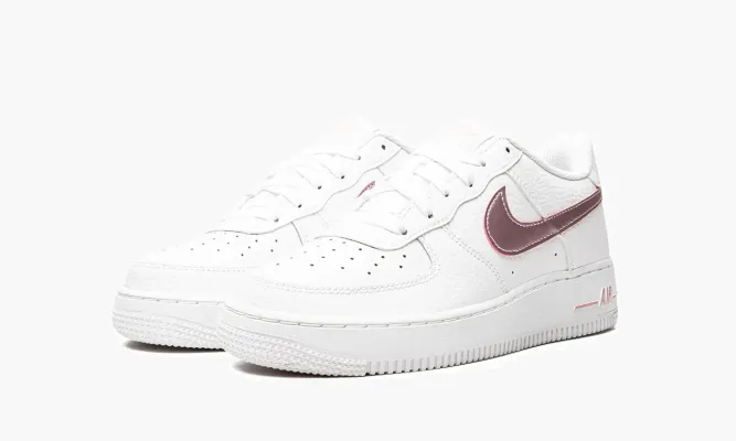 Кроссовки Air Force 1 GS «White/Pink Glaze» белый
