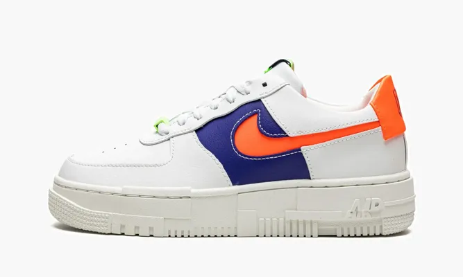 Кроссовки Air Force 1 LO PIXEL MNS WMNS «White Concord Crimson» белый