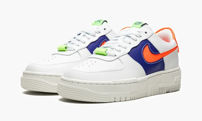 Кроссовки Air Force 1 LO PIXEL MNS WMNS «White Concord Crimson» белый