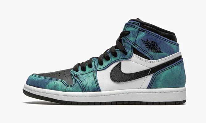 Для самых маленьких Air Jordan 1 High OG PS «Tie-dye» синий