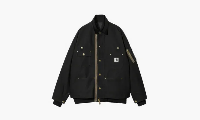 Одежда Sacai X Carhartt WIP FW23 Jacket «Black» черный