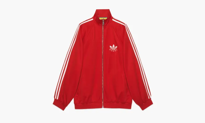Одежда Adidas Gucci X Cotton Jersey Zip Jacket «Bright Red» красный