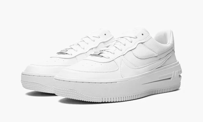 Кроссовки Air Force 1 PLT.AF.ORM MNS WMNS «Triple-White» белый